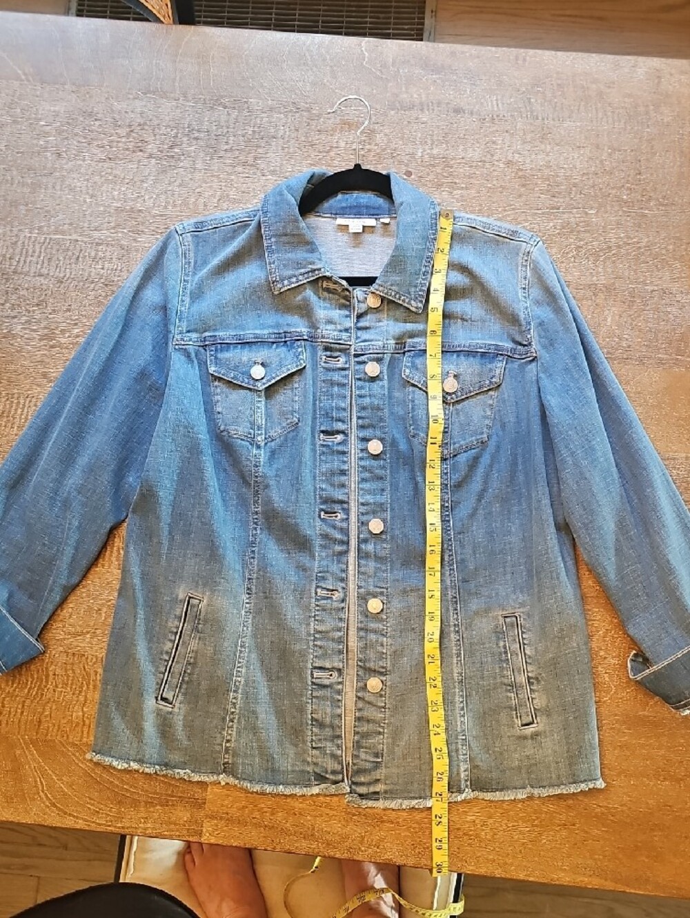 Chico's Light Blue Denim Jacket with Button Front - Picture 4 of 7